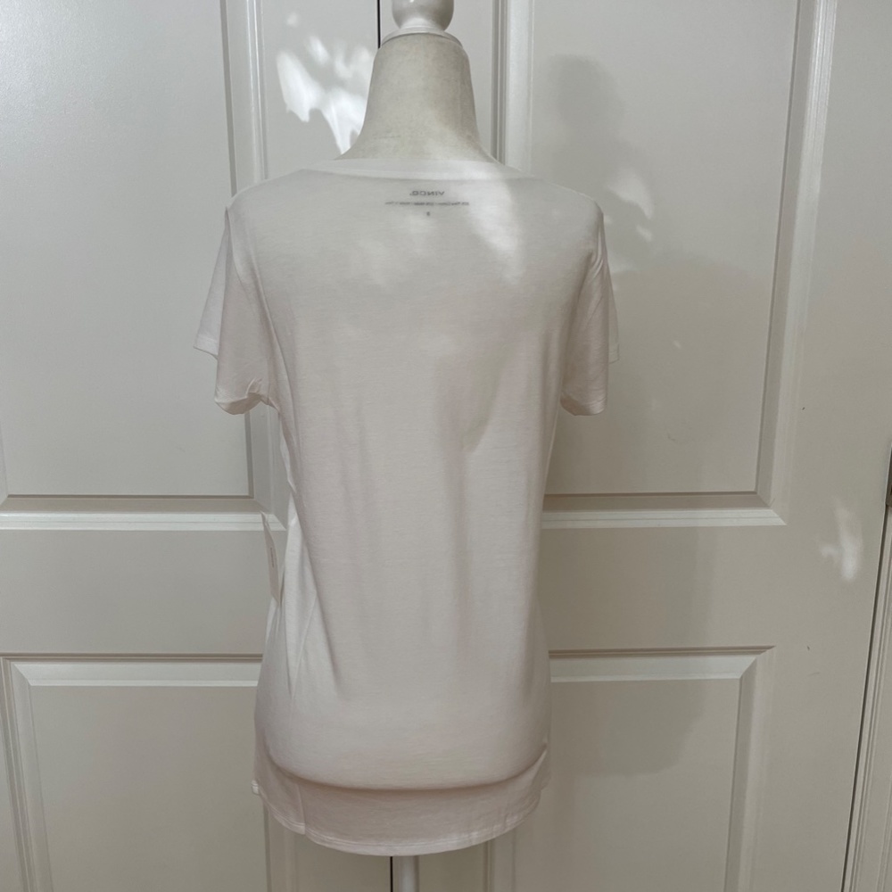 White Little Boy V-Neck T-shirt from Vince - Picture 3 of 14